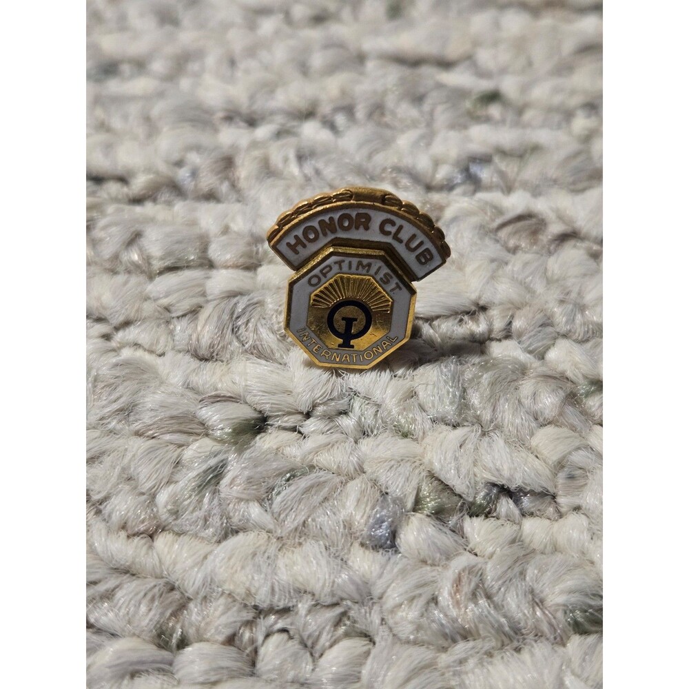 Vintage Fraternal Jewelry Honor Club Optimist International Lapel Button Pin